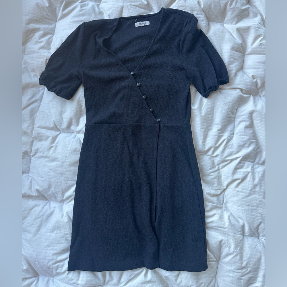 Madewell Black Button dress